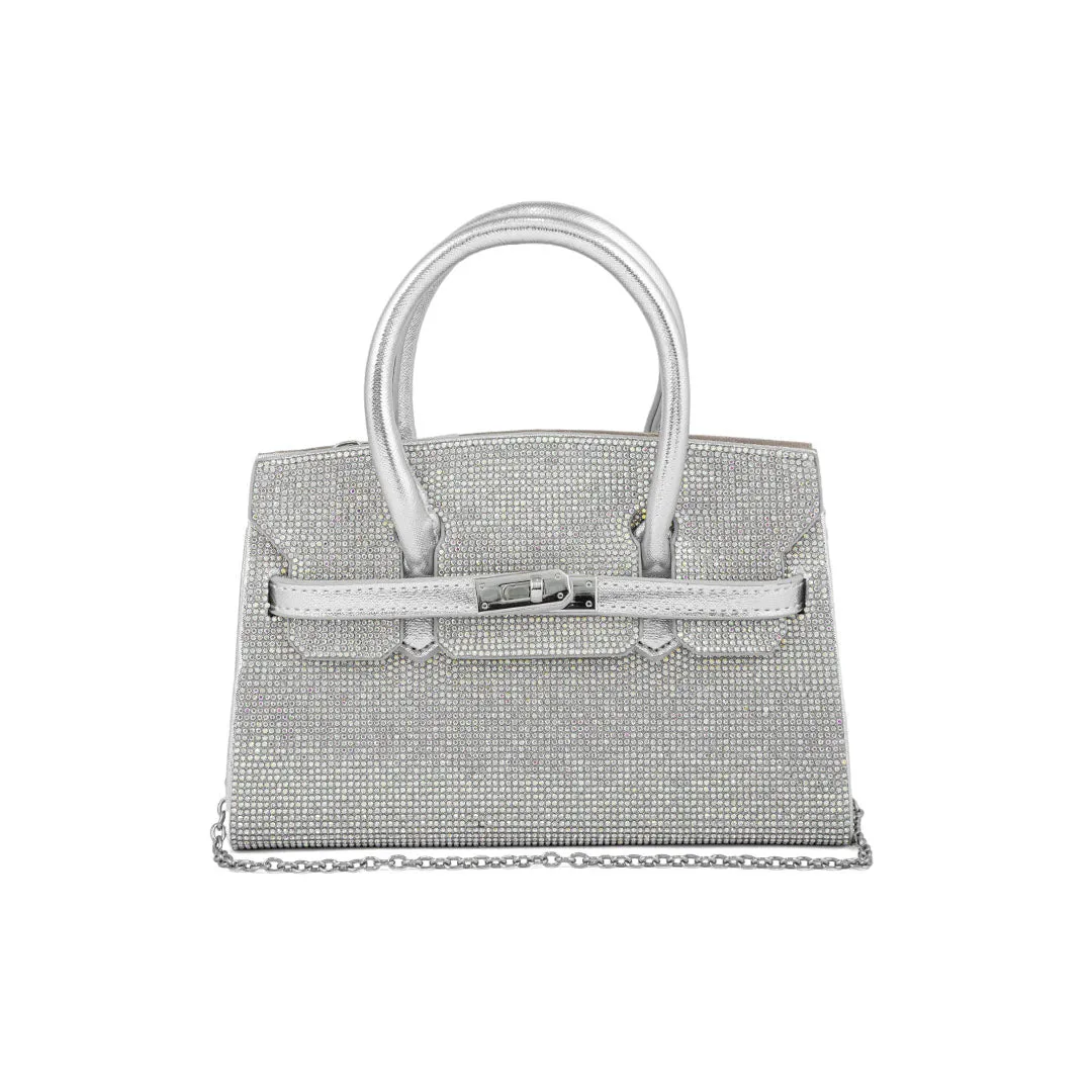 AB Silver Fancy Shoulder Bag P24337 Chic Design