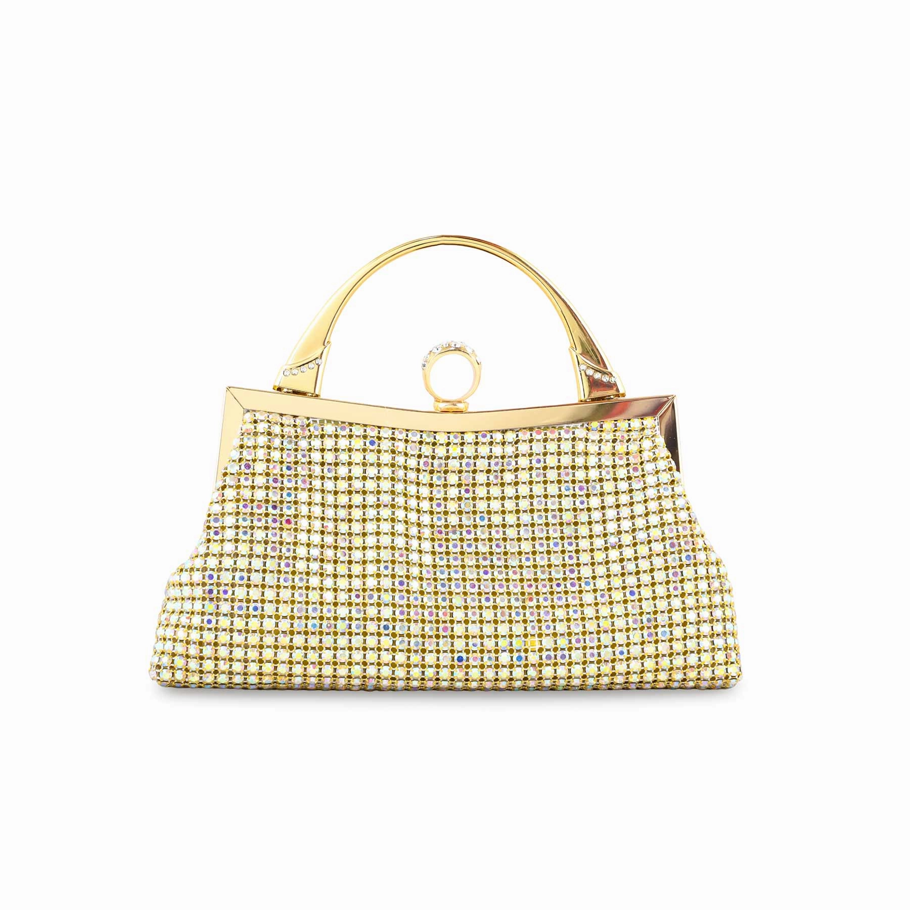 Compact Travel Storage AB Golden Bridal Clutch P24309