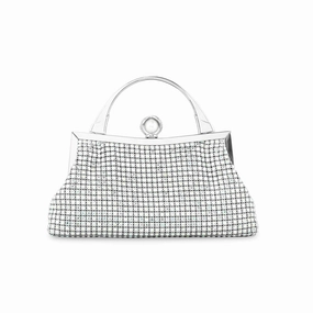 Stylish Companion AB Silver Bridal Clutch p24272
