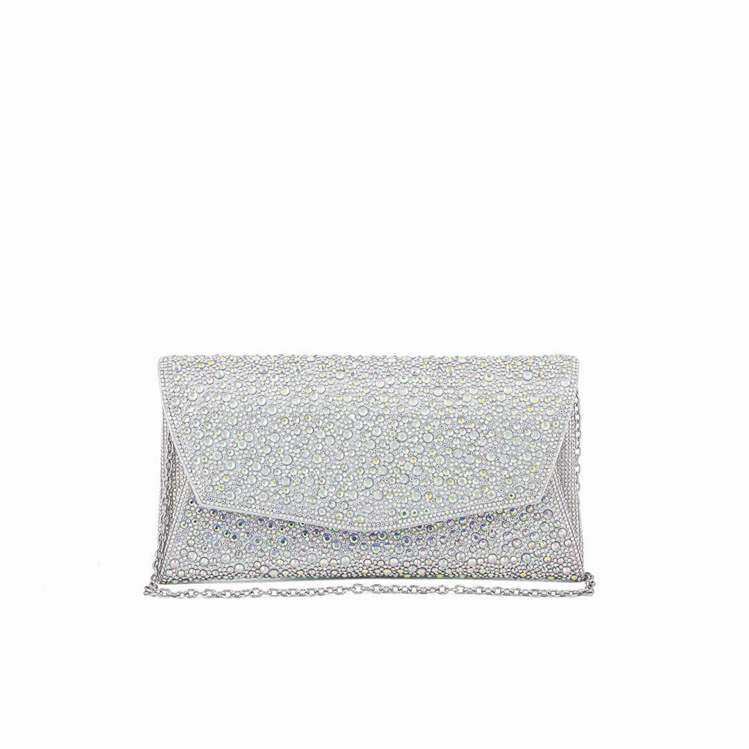 Handle Bag AB Silver Bridal Clutch P24323