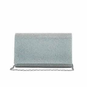AB Silver Fancy Clutch P24327 Daily Functionality Portable Utility