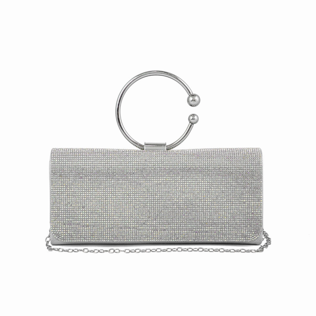 Casual Style Bag Outdoor companion AB Silver Fancy Clutch P24329