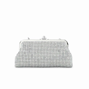 AB Silver Women Bridal Clutch p24274 Versatile Bag Compact Build