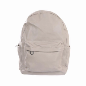 ARCHETYPE Millie Sheep Skin PU Backpack Mid Light Grey Urban Mobility