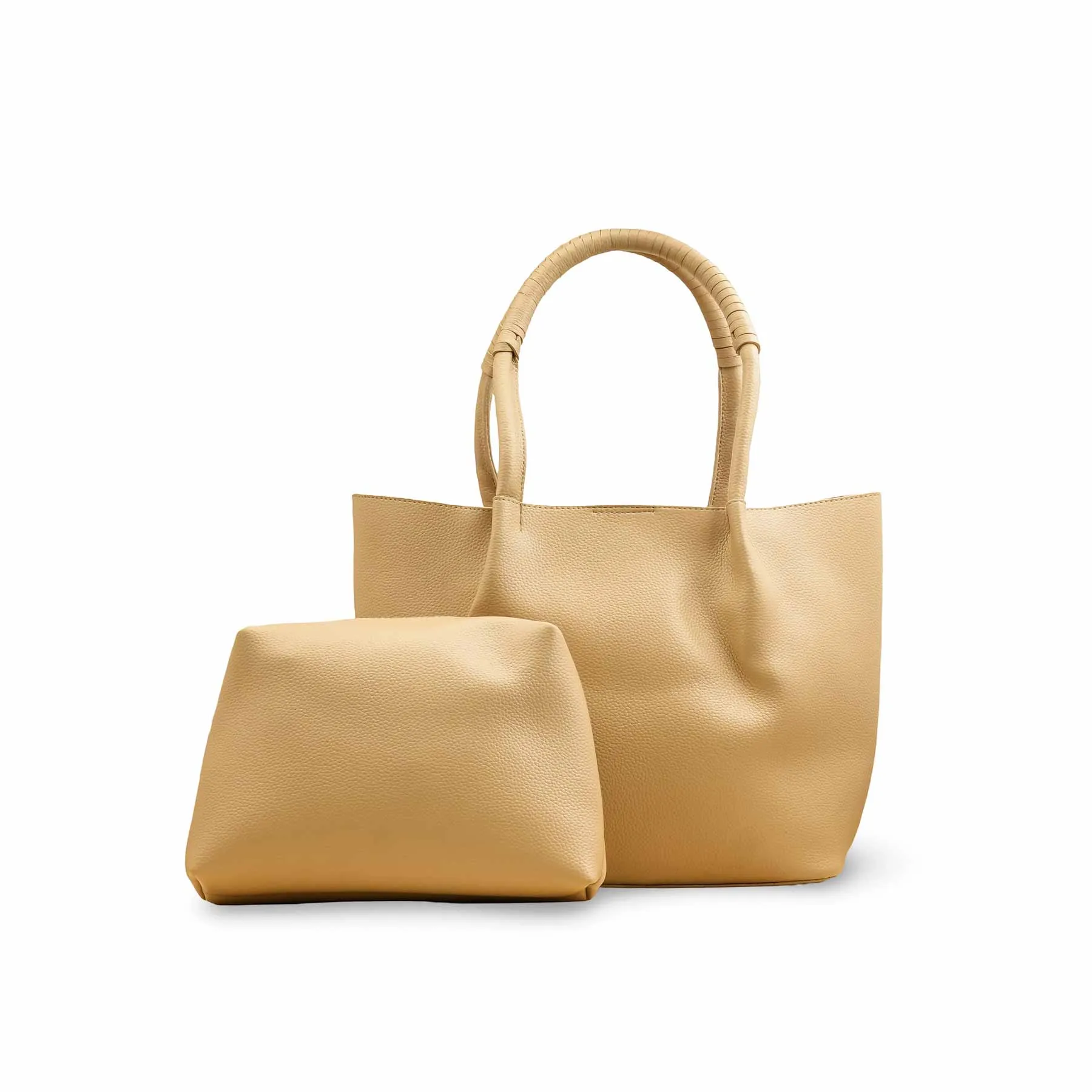 Daily Motion Magnetic Snap Beige Casual Shoulder Bag For Ladies P55811