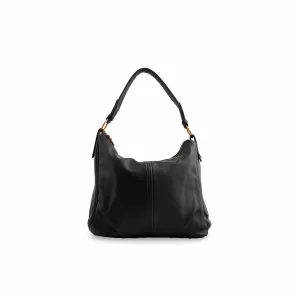Black Women Formal Shoulder Bag P36360 Soft Detail Chic Detail