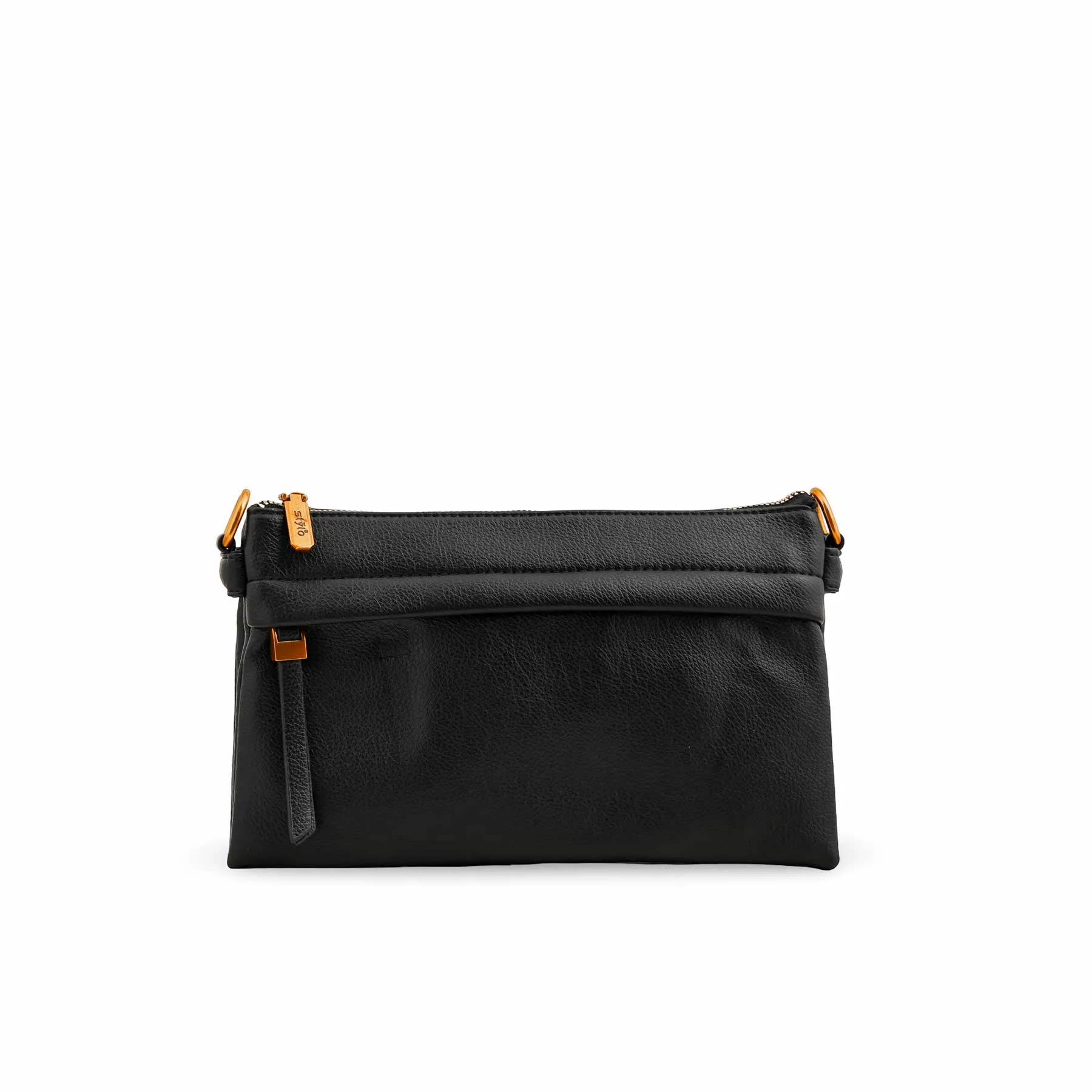 Black Women Formal Shoulder Bag P36363 Modern Texture Compact Form