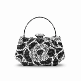 Compact Functionality Durable Utility Black Bridal Clutch p24252