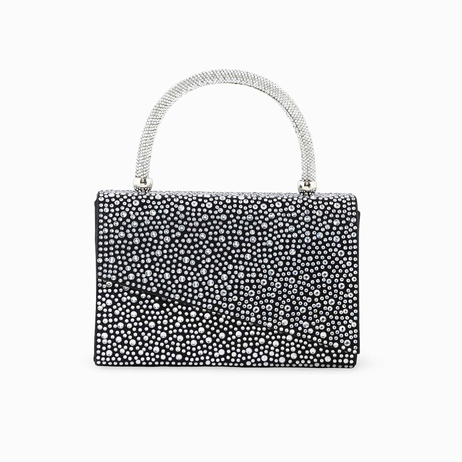 Portable Storage Light Daily Bag Black Bridal Clutch P24369