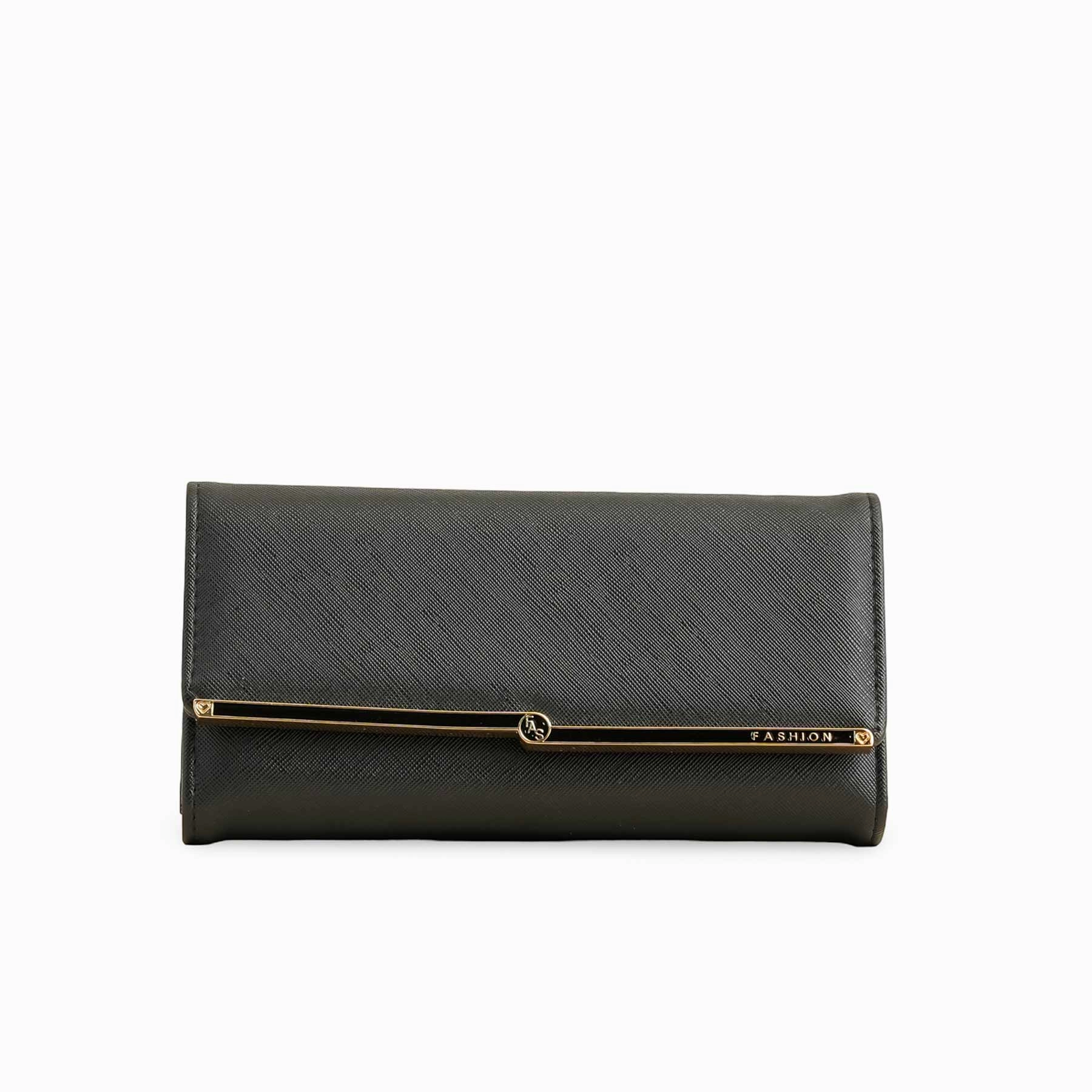 Urban Fashion Stylish Design Black Casual Wallet For Ladies P70967