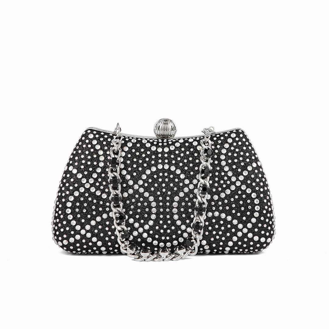 Black Fancy Clutch P24180 Stylish Personality Stylish Journey