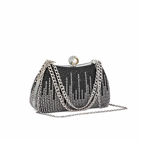 Black Fancy Clutch P24182 Daily Organizer Outdoor Mood