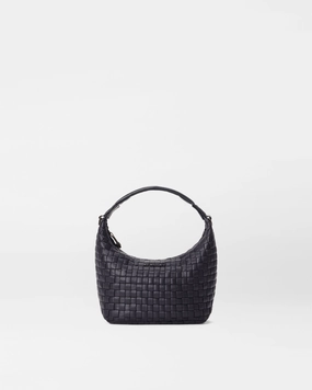Black Mini Woven Hobo Stylish Finish