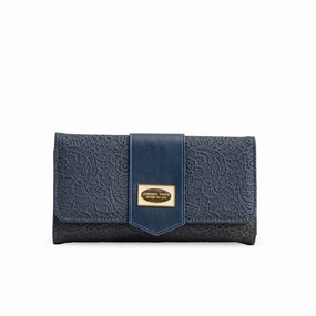Daily Essential Water Resistant Blue Casual Wallet For Women P70977