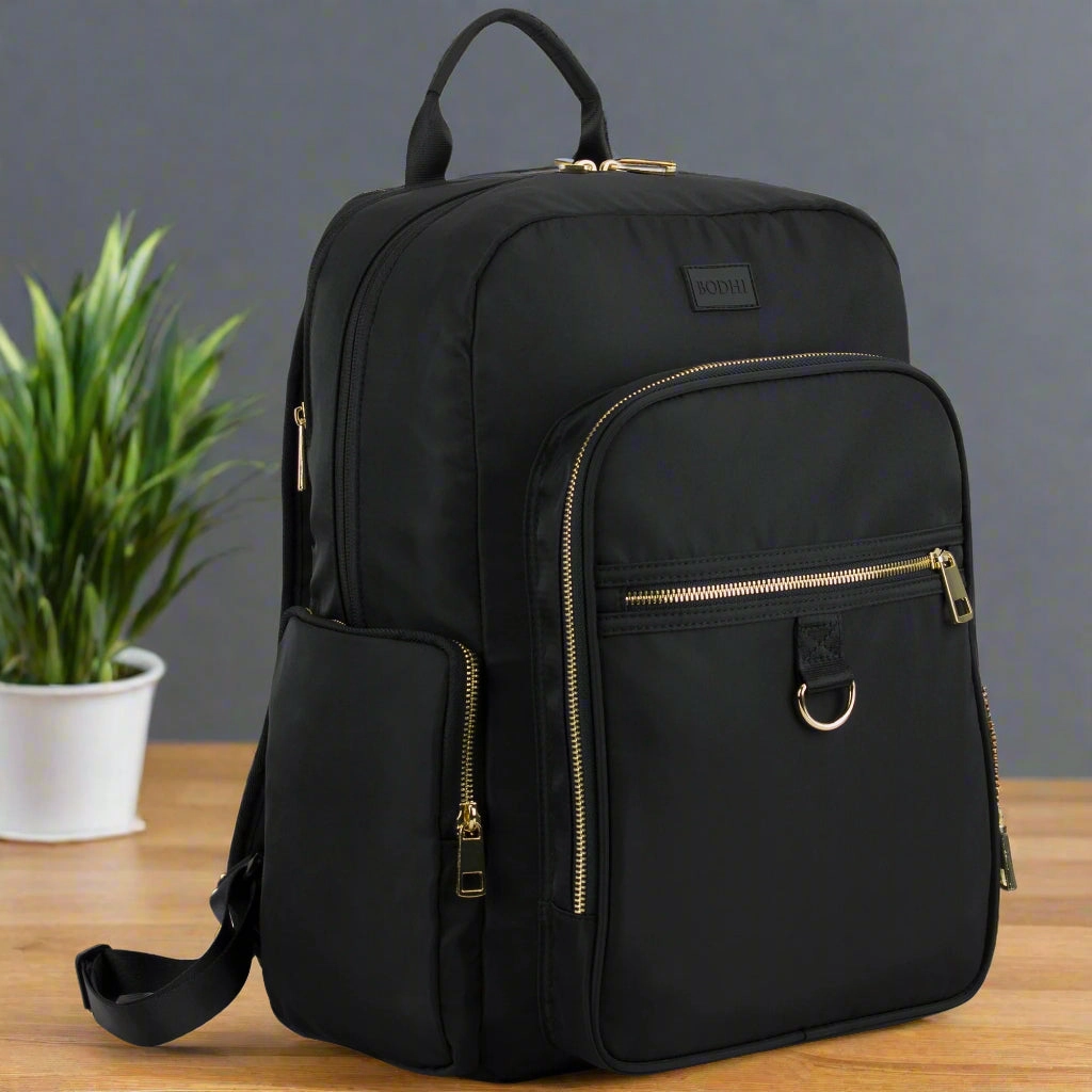 Urban Aesthetic Comfort Companion Bodhi Athleisure Luxe Essential Backpack w/ Trolley Sleeve