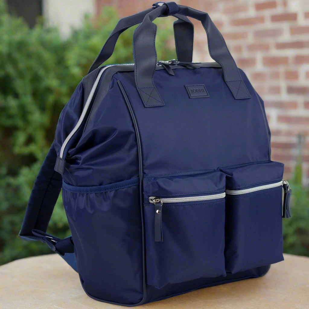 BODHI Doctor Bag Style Top Load Backpack Purse With Front Large Zipper Pockets Urban Experience Adventure Moment