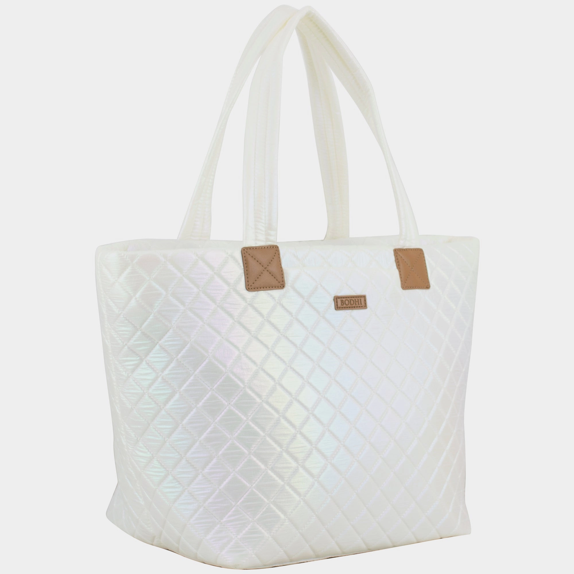 BODHI Quilted Luxe Top Handles Tote Compact Versatility