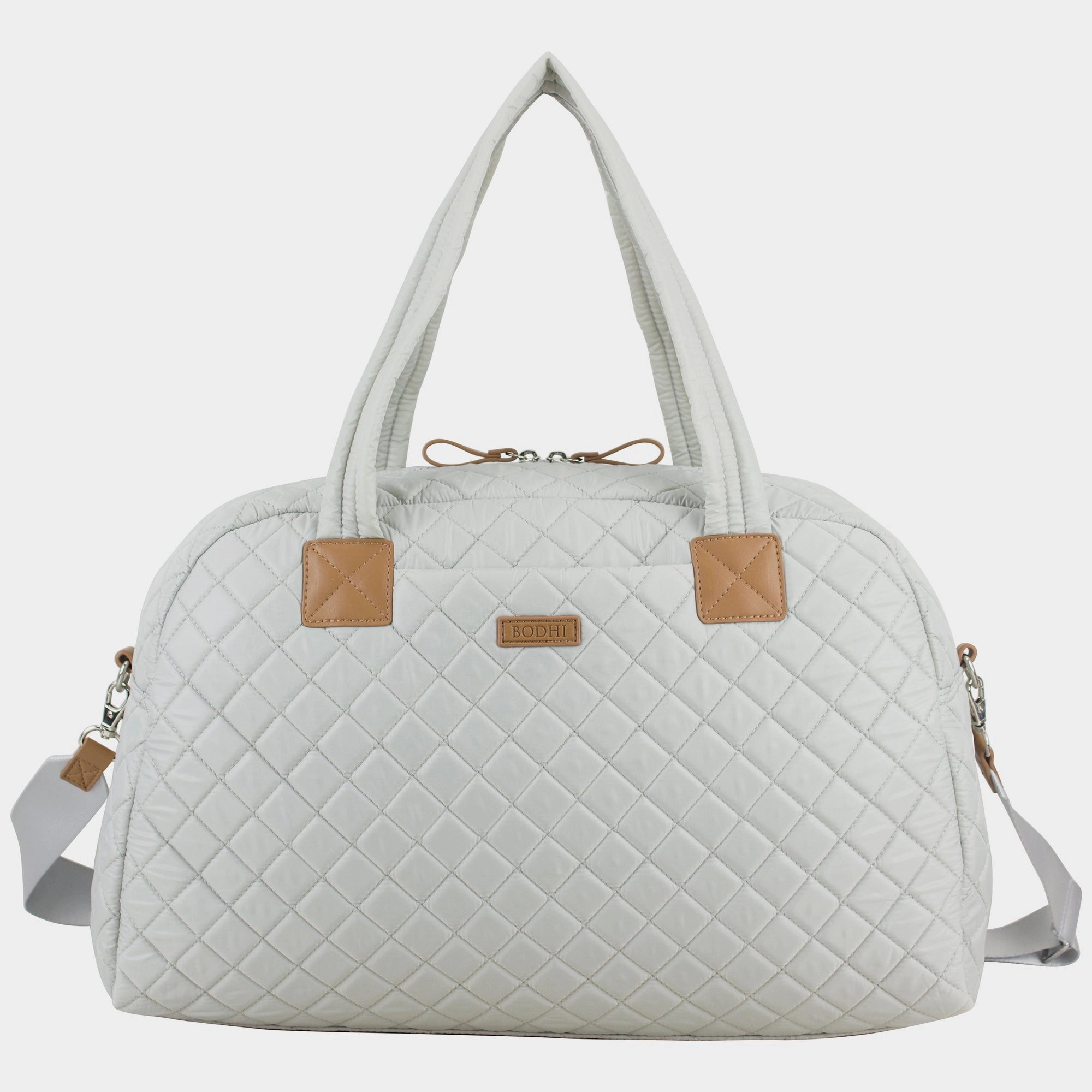 Outdoor Utility Minimal Choice BODHI Quilted Luxe Weekender with Trolley Sleeve and Detachable Crossbody Strap