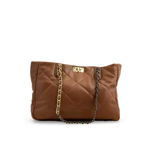 Brown Formal Shoulder Bag P36321 daily accessory