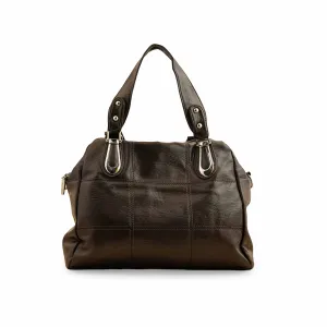 Brown Formal Shoulder Bag P36351 Quilted Texture