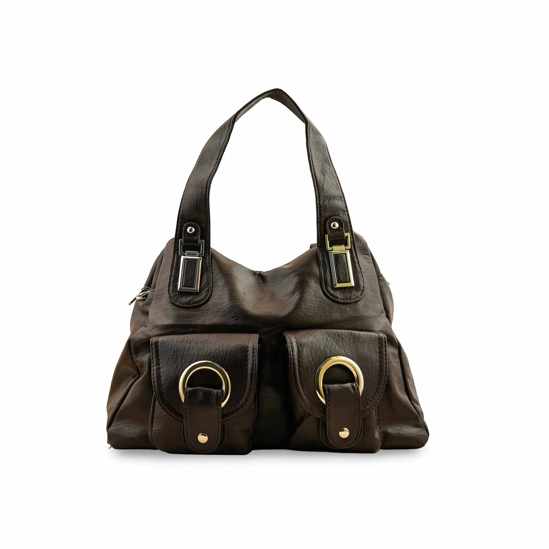 Daily Utility Luxury Finish Brown Formal Shoulder Bag P36353