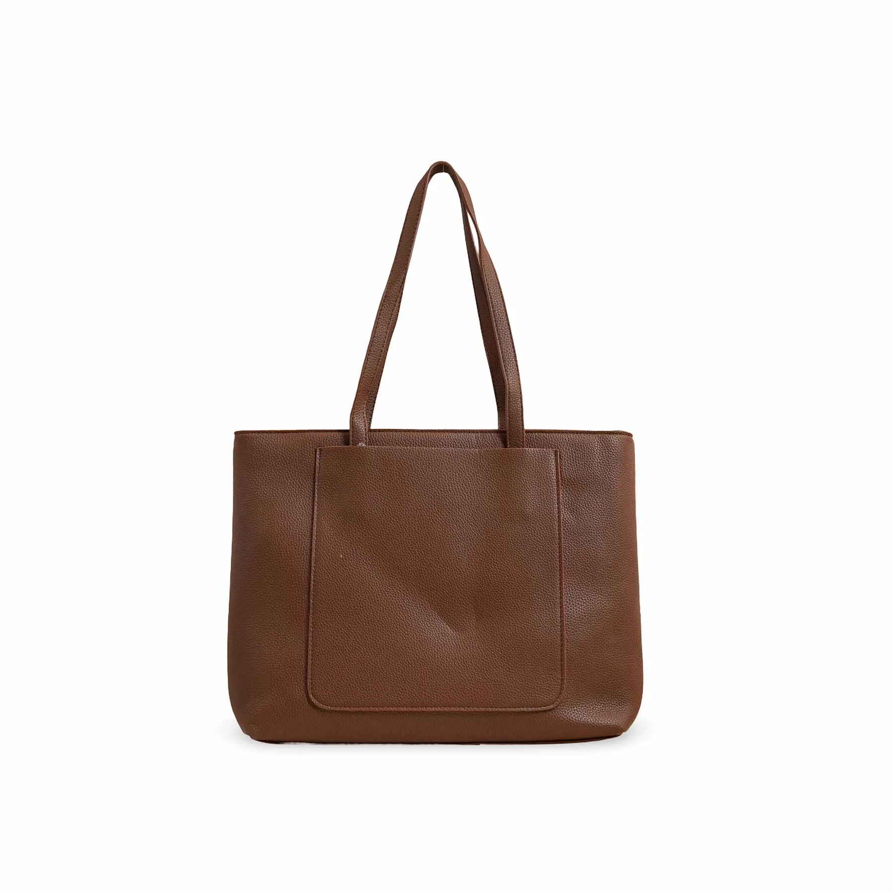 Minimalist Tote Brown Women Formal Shoulder Bag P36222