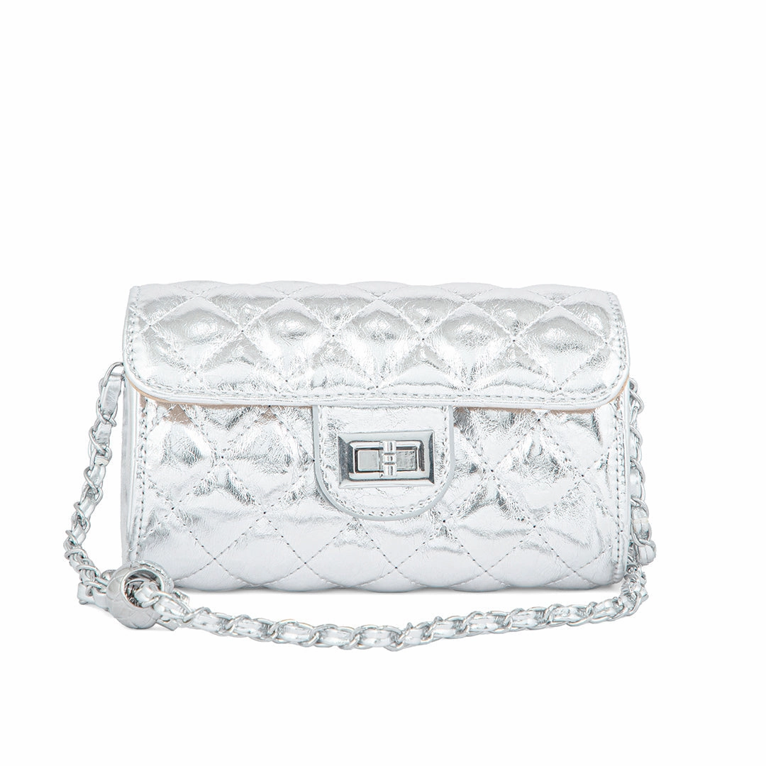 Silver Formal Clutch P24114 Portable Organizer