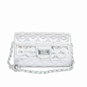 Silver Formal Clutch P24114 Portable Organizer
