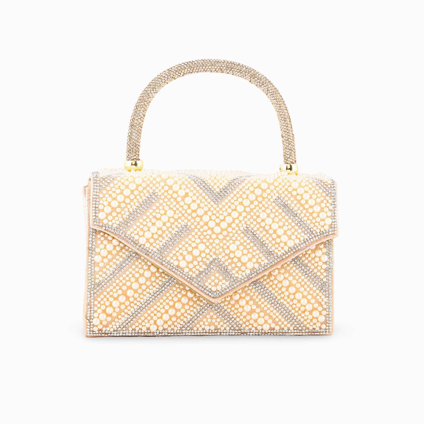 ChamPagne Bridal Clutch P24366 Compact Detail