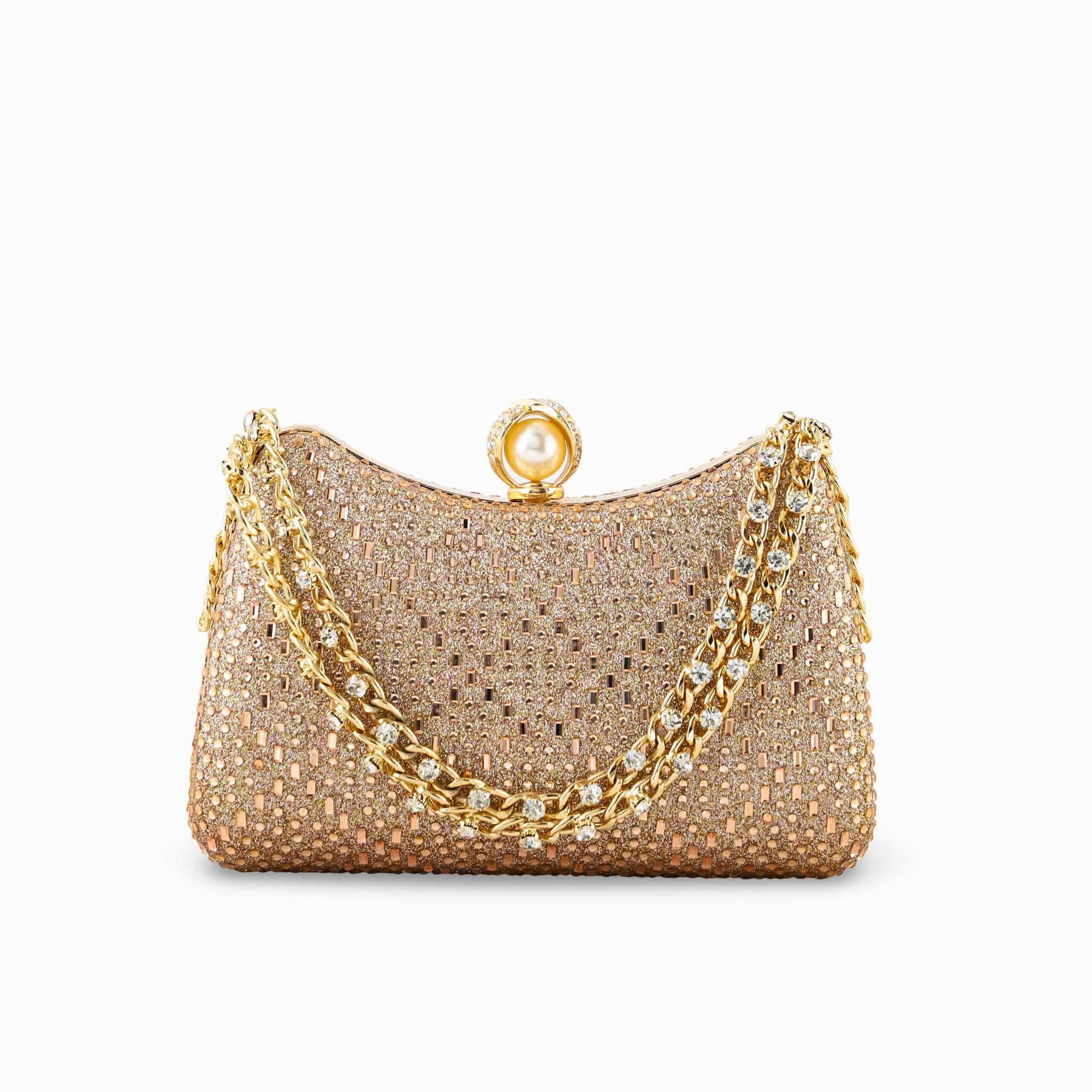 ChamPagne Fancy Clutch For Women P24383 Compact Casual Bag
