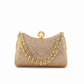 ChamPagne Fancy Clutch For Women P24383 Compact Casual Bag