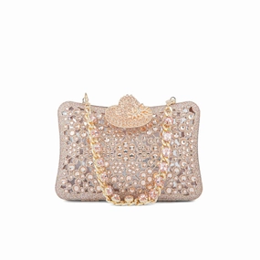 ChamPagne Fancy Clutch P24192 Durable Use Casual Bag