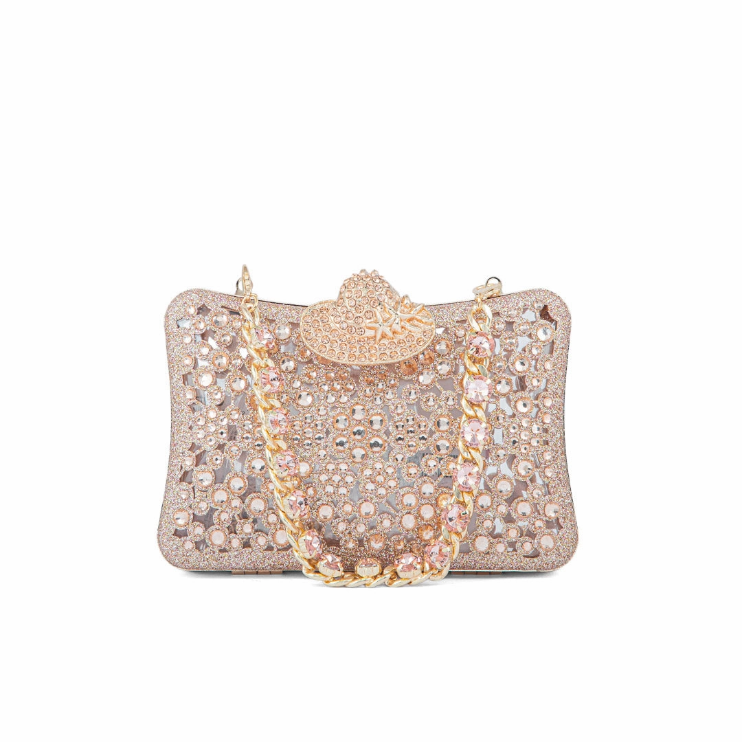 ChamPagne Fancy Clutch P24192 Durable Use Casual Bag