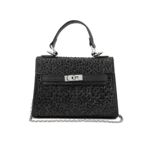 Versatile Carry Black Fancy Shoulder Bag P24336