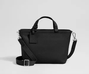 Leather Crossbody in Jet Black Modern Lifestyle Comfortable strap that can be adjusted for personalized wear