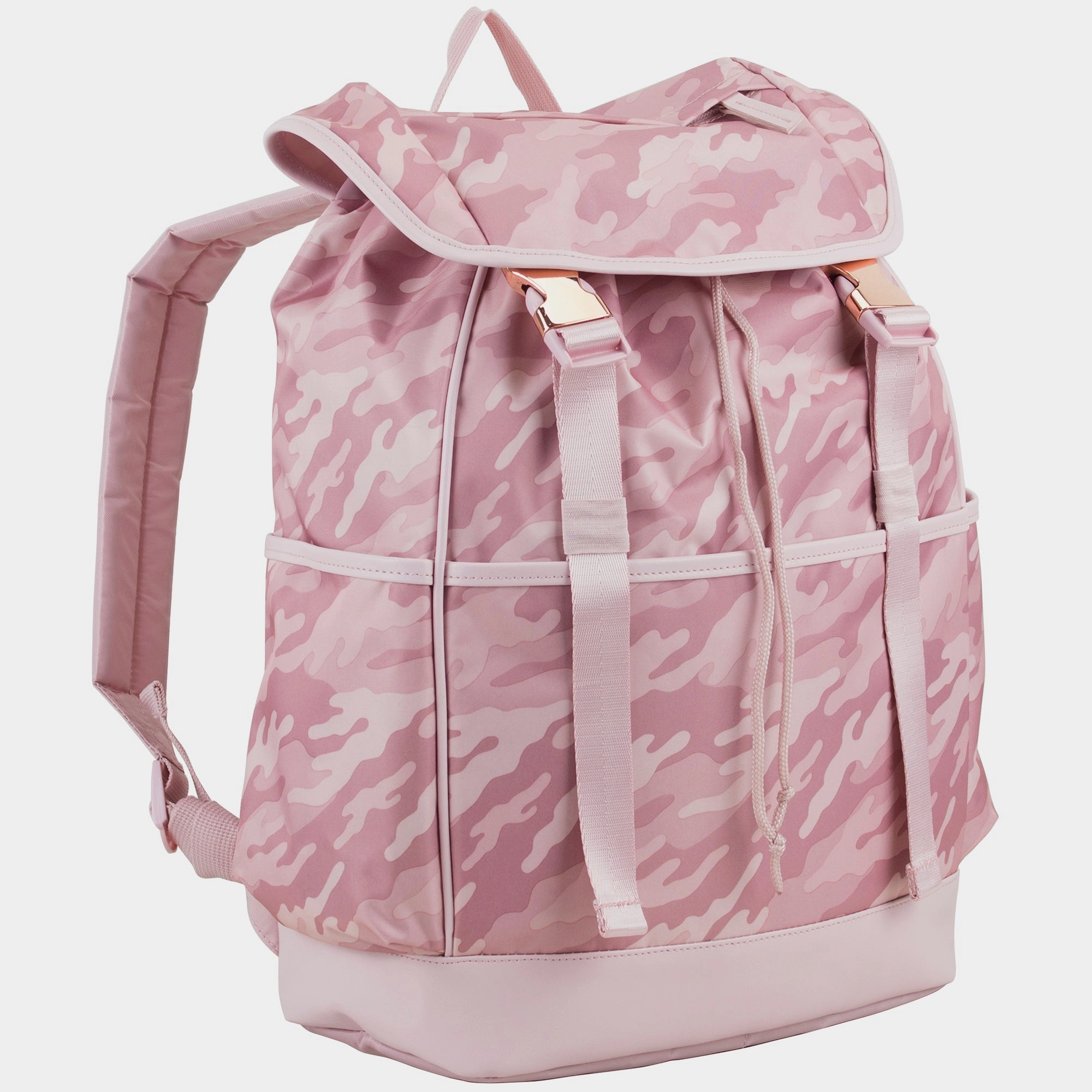 City Backpack With Double Rose Gold Buckles Practical Utility Trendy Carry