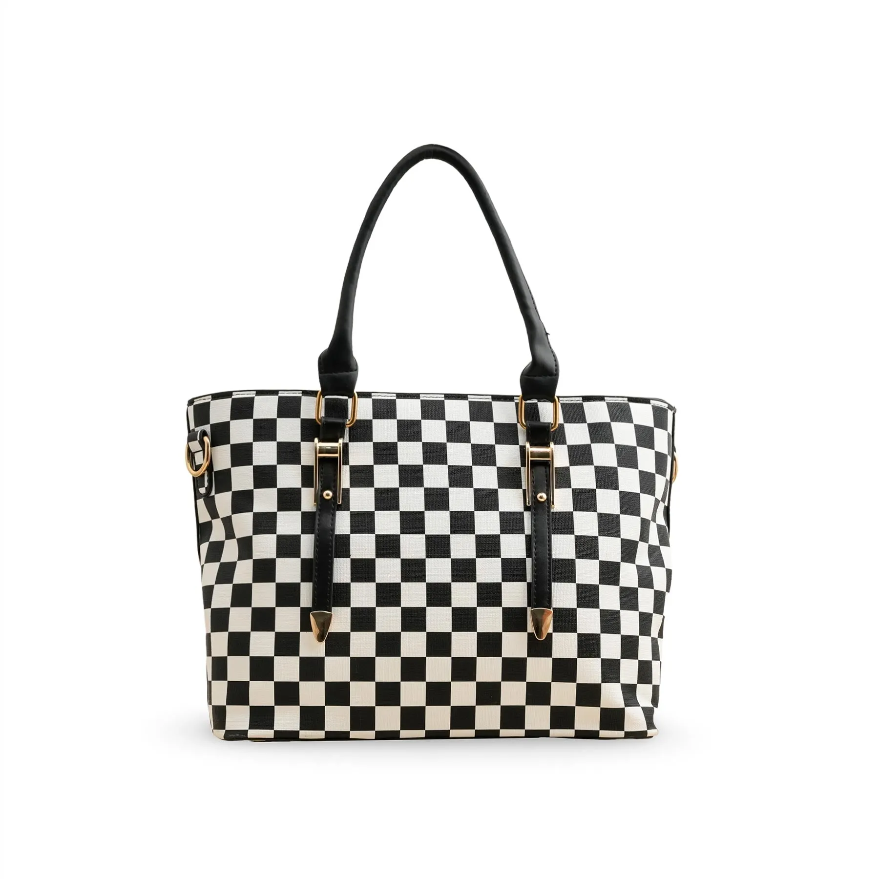 Black Formal Shoulder Bag P36175 Modern Detail