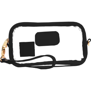 Secure Zipper Lightweight City Travel Clear Wristlet