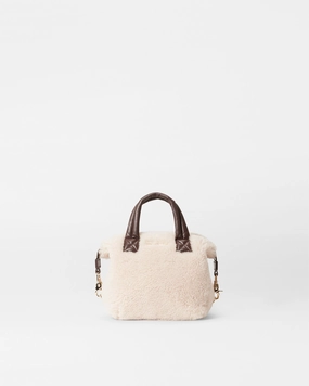 Outdoor Adventure Bag Durable Travel Gear Shearling and Gold Metallic Leather Micro Sutton