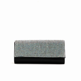 Travel Functionality Weekend Companion Black Bridal Clutch P24228