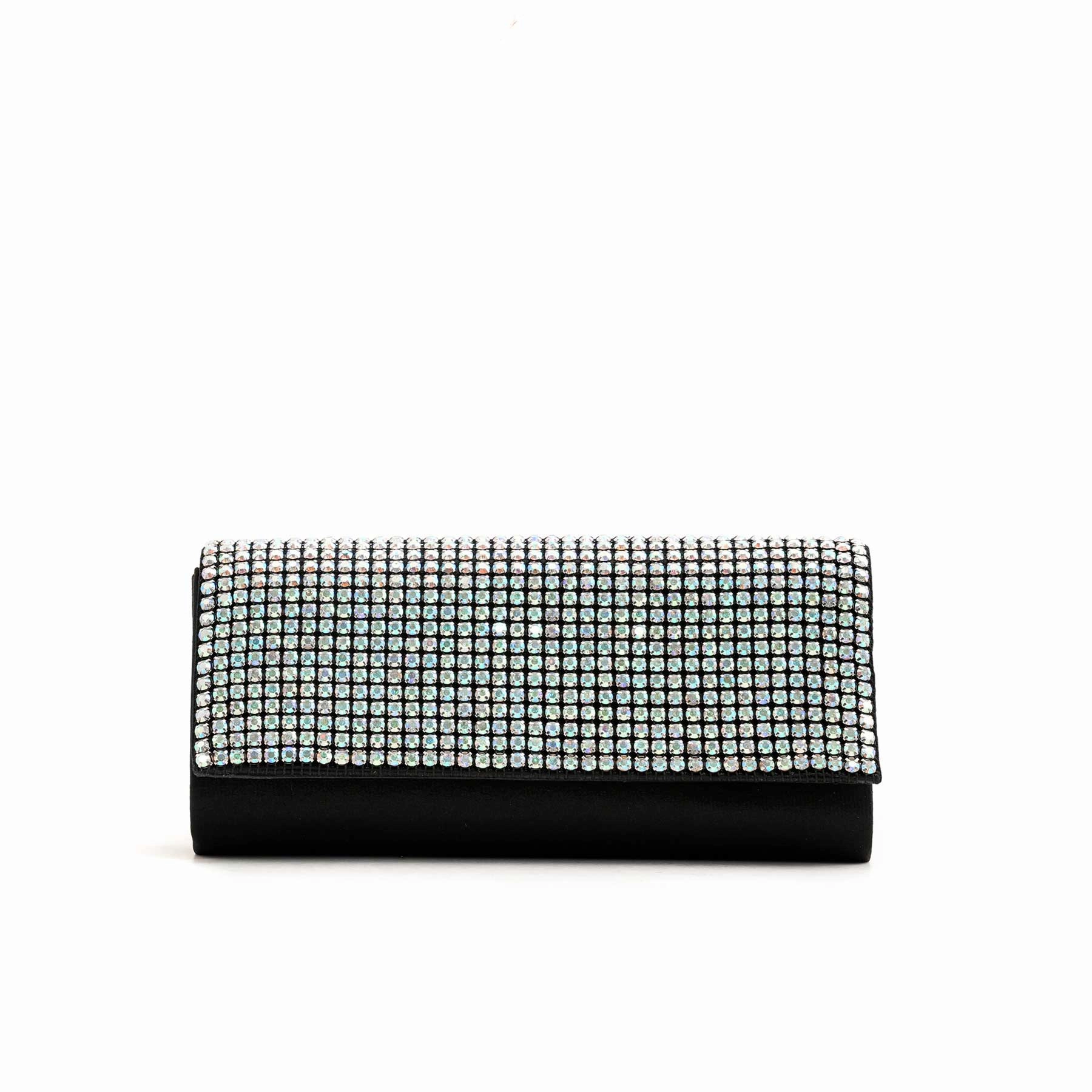 Travel Functionality Weekend Companion Black Bridal Clutch P24228