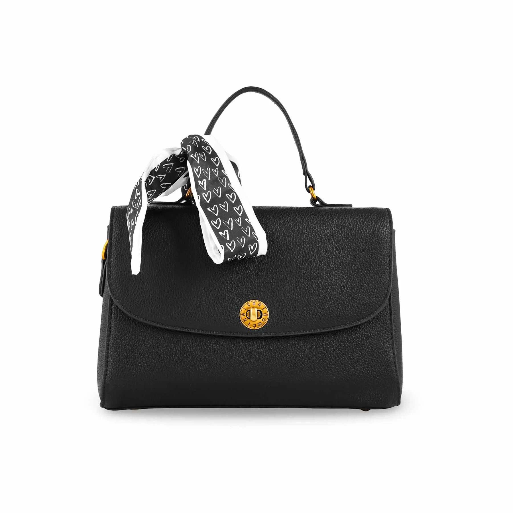 Black Formal Shoulder Bag P36299 Luxury Texture