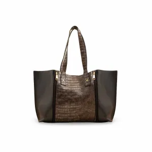 Brown Formal Shoulder Bag P55729 Elegant Shape