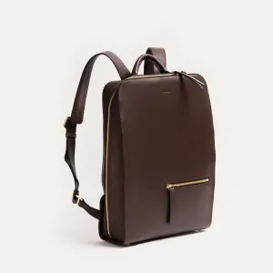 Women's Leather Backpack ~ CHIARA - CHESTNUT Casual Utility