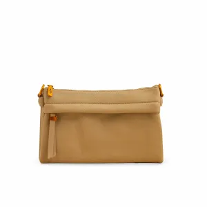 Sleek Design Modern Taste Khaki Women Formal Shoulder Bag P36363