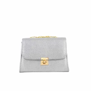 Silver Casual Shoulder Bag For Women P54163 Elegant Craft Minimal Edge