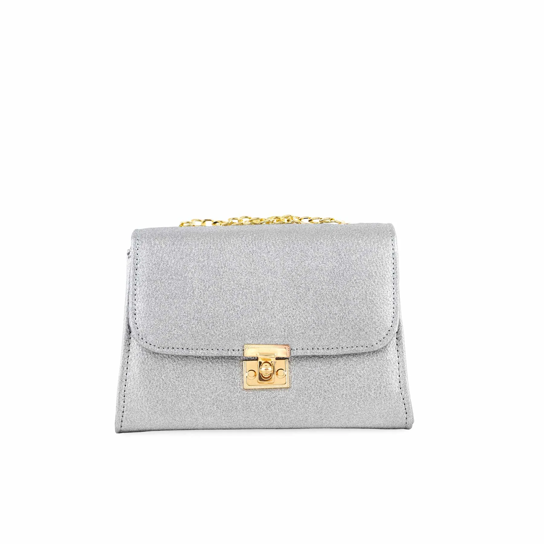 Silver Casual Shoulder Bag For Women P54163 Elegant Craft Minimal Edge