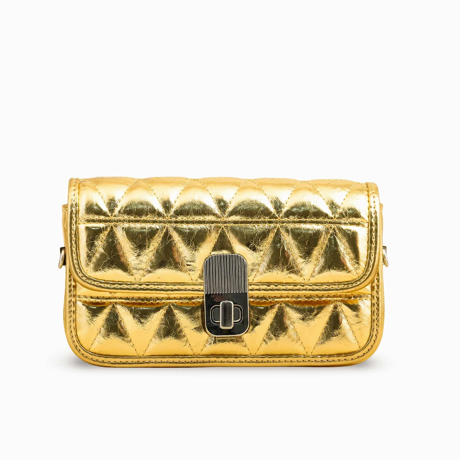 Practical Organizer Golden Formal Clutch P24121