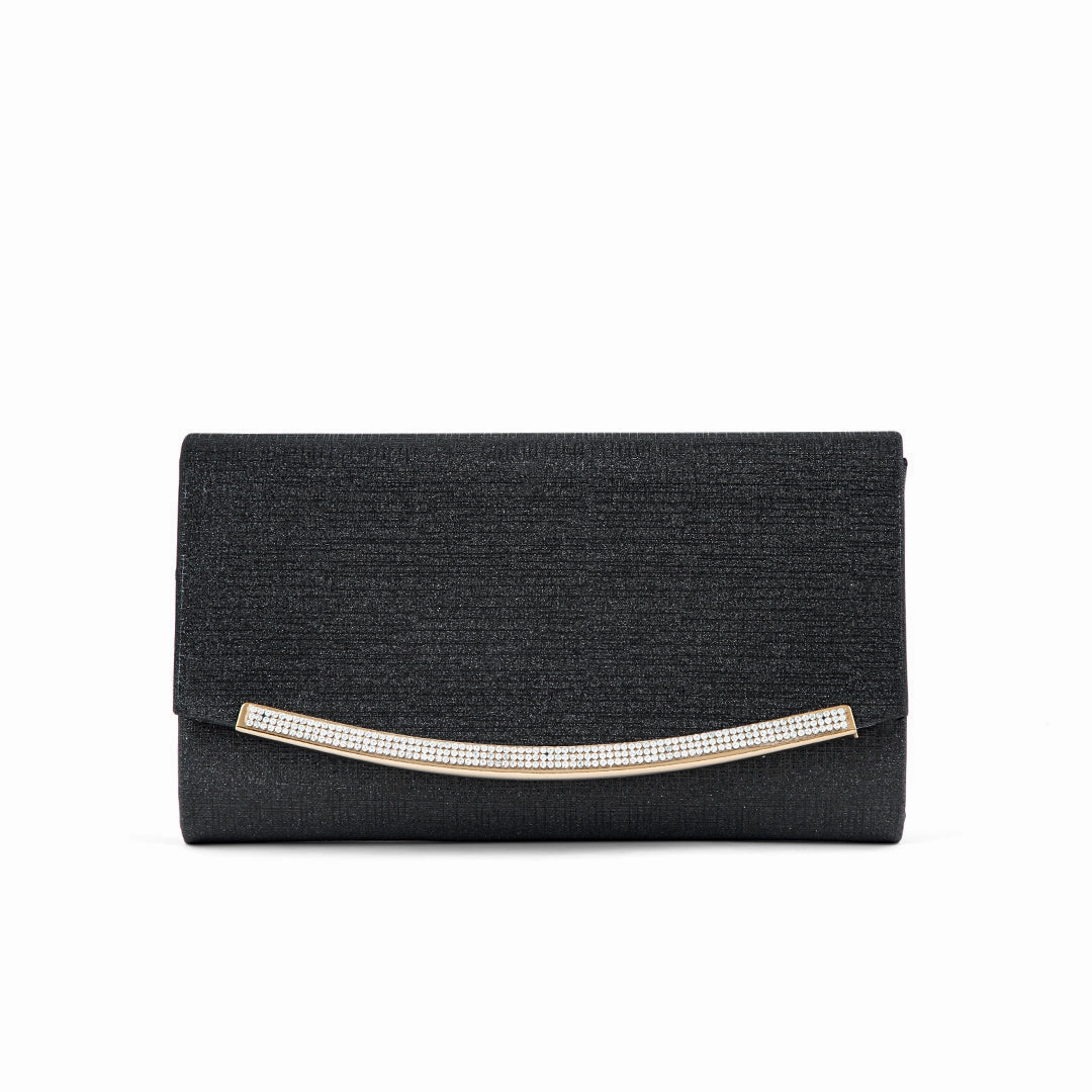 Black Fancy Clutch P24171 Durable Bag