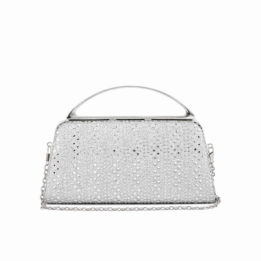 Adventure Utility Functional Comfortability Silver Fancy Clutch P24188